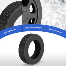 8 Pack Luggage Wheel Covers, Silicone Suitcase Wheel Protectors for Spinner Whee