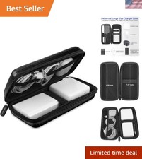 Stylish EVA Travel Electronics Carrying Pouch with Zipper Closure - Compact