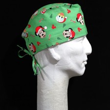 Disney Characters Mickey Goofy Donald Duck Theme Scrub Hat