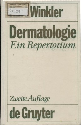 Dermatologie - Ein Repertorium Winkler, Kurt: