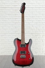 Fender Spec Ed Cust Telecaster HH IL Electric Solidbody Guitar, Black Cherry