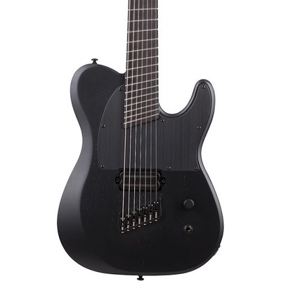 Schecter Guitar Research PT-7 MS Black Ops 7-String Guitar Satin Black Open Pore
