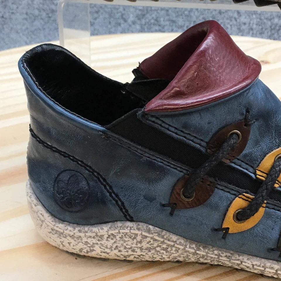 Rieker Botas Mujer 36 Botín Azul Imitación Cuero Cremallera Lateral Informal Z7582-00 Foto 4 de 4