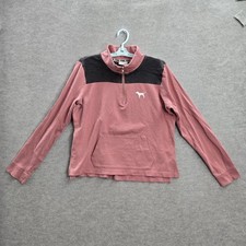 Victoria's Secret PINK Women Sweatshirt M Mauve Colorblock Dog Logo Activewear