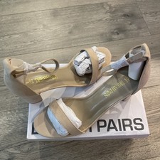 Women's Chunky High Heel Sandals Ankle Strap Open Toe Wedding Party Sz 9 Suede