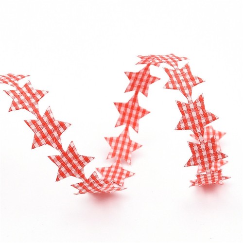 Red Star Ribbon Craft Ribbon Checkered Craft 10 Meters Per Spool Mother s Day - Picture 5 of 7