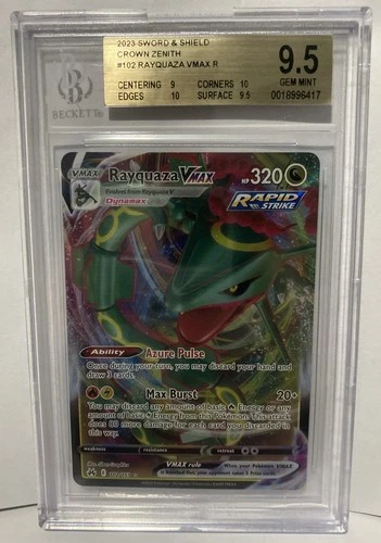 BGS 9.5 Rayquaza VMAX 102/159 SWSH Crown Zenith Pokemon Card Gem Mint