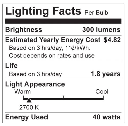 Satco S4742 120V Medium Base 40-Watt B10/B11 Light Bulb, Frosted - Image 2 of 3