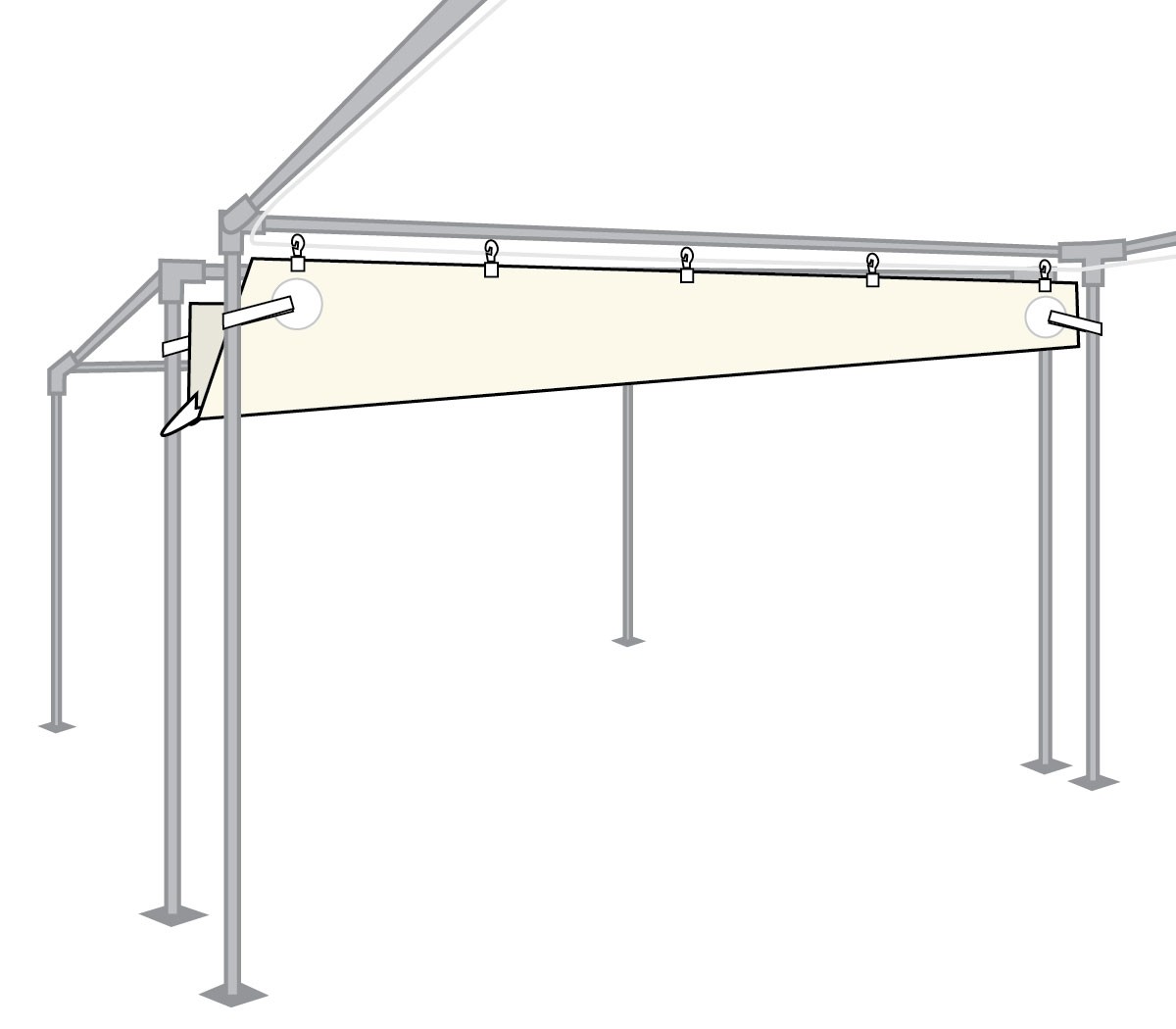 Party Tent Heavy Duty Vinyl Water Channel Drainage 20 Ft