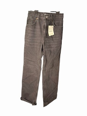 ZARA Women s Black Denim Jeans Size EUR 36 / US 4 Straight Leg High Waist