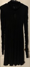 Women’s Double Zero Size Small L/S Black Dress #768