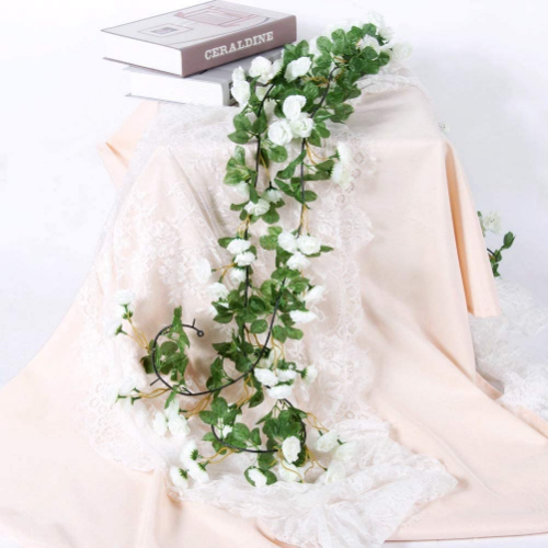 1.8M Artificial Flowers Faked Flower Rose Vine Hanging Plant Wedding