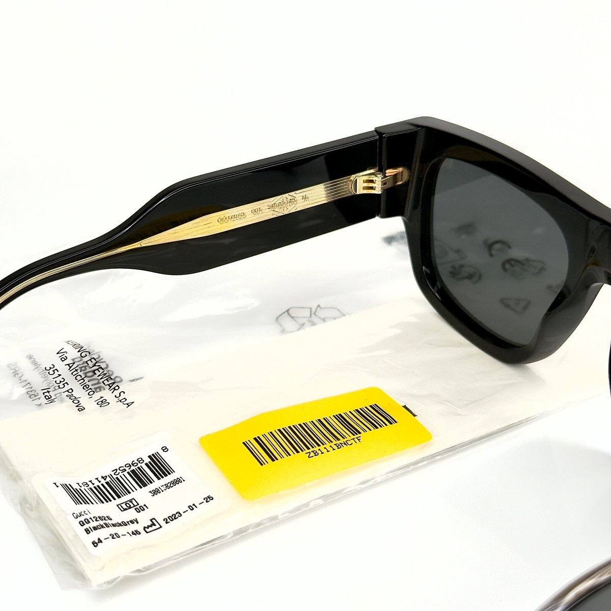 小物 GUCCI sunglasses GUCCI Gg1262S Black Diamond 1262 Unisex Chunky Bold