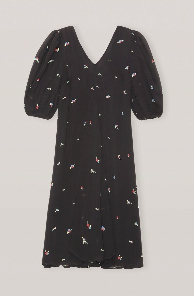 ganni midi dress sale GANNI Cotton Poplin Midi Dress