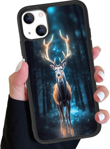 neon stag Elk Deer For iPhone SE4 16E XS XR Max 6 7 8 Plus Anti scratch Cover - Picture 7 of 25
