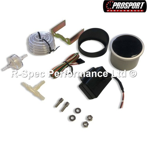 Prosport 52mm Super Green / White Turbo Boost Gauge PSI - Stepper Motor Version - Picture 2 of 4
