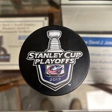 2017 Stanley Cup Playoffs Columbus Blue Jackets Logo Official NHL Hockey Puck