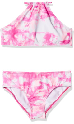 Kanu Surf Girls Size 5 Mahina UPF 50+ Beach Sports HalterTop Bikini 2pc Swimsuit