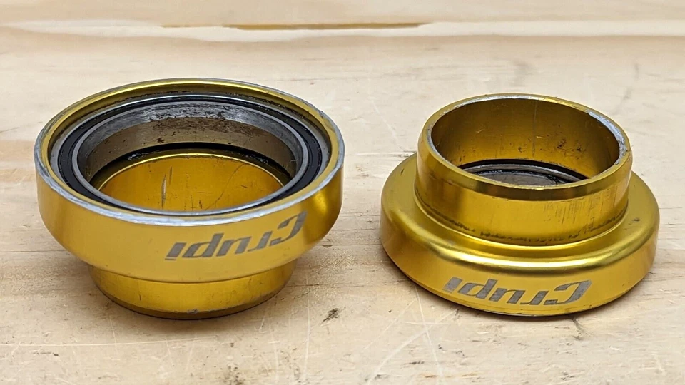 Crupi bmx gold sealed bearing headset cups gold - Image 2 of 4