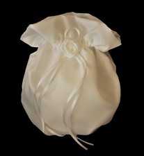 Beutel Röschen weiss ivory zum Brautkleid Kommunionkleid Abendkleid Hochzeit neu