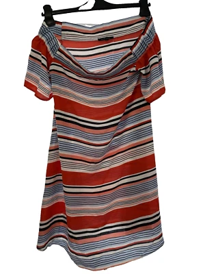 Women's New Look Striped Midi Dress Size 8 FREE UK DELIVERY - Image 1 of 4