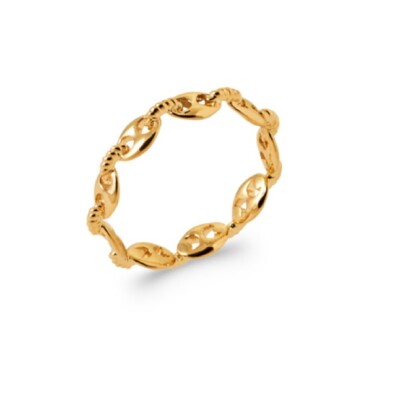 Bague Motif Grain de Café En Plaqué Or 18 Carats 750/000 T50 à 60