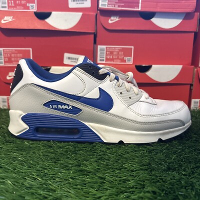 Size Nike Air Max 90 Leather White Game Royal