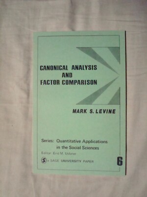Canonical Analysis (Quantitative Applications Social Sciences)