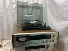 Sylvania CST-5734 8 Track AM/FM Stereo Receiver & BSR Turntable Record Player