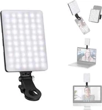 LED Selfie Light with Front & Back Phone Clip, High Power 60 LED 2000mAh