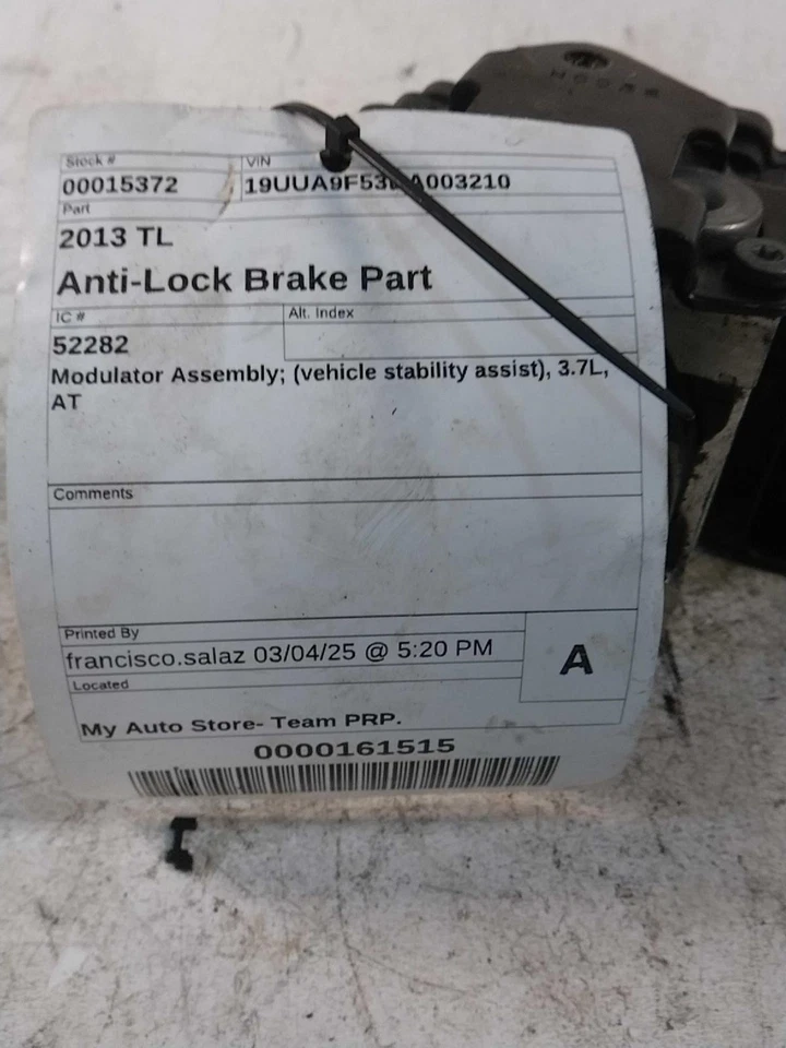 2013 Acura TL ABS Modulator Assembly OEM Black 57111TK5A21 156k Miles - Image 2 of 4