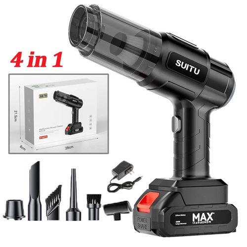 4in1 Kabelloser Autostaubsauger 12000Pa Handstaubsauger Nass&Trocken mit Akku - Bild 2 von 13
