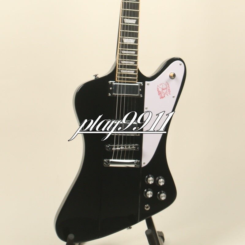 Black Firebird Banjo Tuner HH Pickups Electric Guitar ABR Bridge Mahogany Body