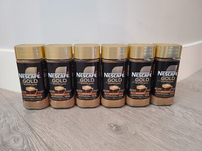 6 x Nescafe  Gold Espresso Instant Coffee  - 100g Each - Original
