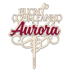 Cake Topper Compleanno Personalizzato Con Nome E Numero, Realizzato in Legno, Id