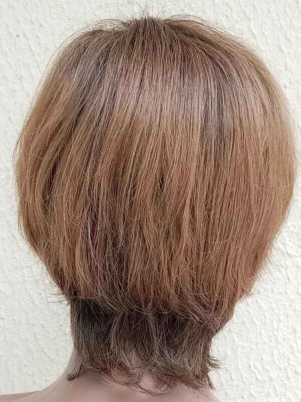Perruque marron ombré synthétique courte idéale pour soirées - 3