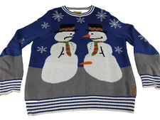 Tipsy Elves Men's XL Ugly Christmas Sweater Funny Humor Snowman 100 Acrylic