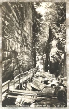 Flume Canyon Franconia Notch White Mountains New Hampshire RPPC Postcard 5599