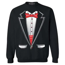 Classic Tuxedo Crewneck Costume Sweatshirt