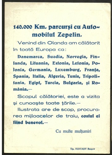 Romania Netherland Advertising PC FANTASTIC THE ZEPPELIN CAR of the future ? - Picture 2 of 2