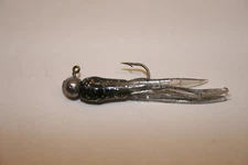 8 pk Smoke Sparkle Crappie Fishing Tube Jigs Bluegill Perch Trout Walleye Bream