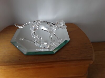 RARE Retired Swarovski Crystal Leopard 217093 Mint Boxed African Wildlife