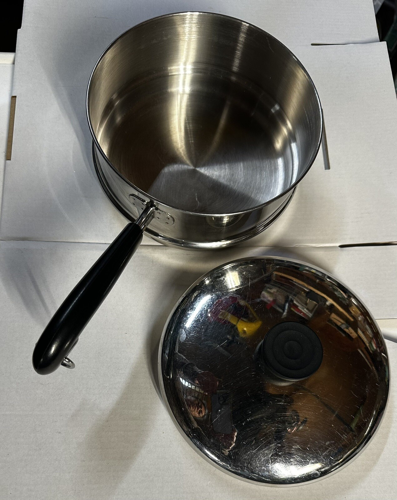 REVERE WARE Double Boiler Insert (fits 2 & 3 qt.) Stainless VERY CLEAN