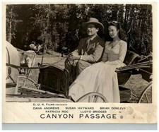 Canyon Passage Original Lobby Card Susan Hayward Brian Donlevy horse carriage