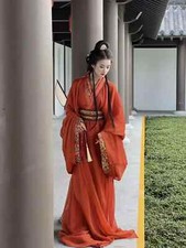 Hanfu Dress Women Robe Traditional Collar Dancing Court Style Ancient Costume