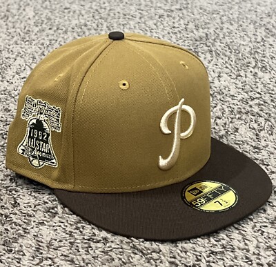 Philadelphia Phillies New Era 59FIFTY Old Gold 1952 ASG Fitted MLB Hat Cap 7 1/2