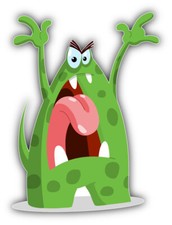 Angry Monster Animal Cartoon Car Bumper Sticker Decal "SIZES''