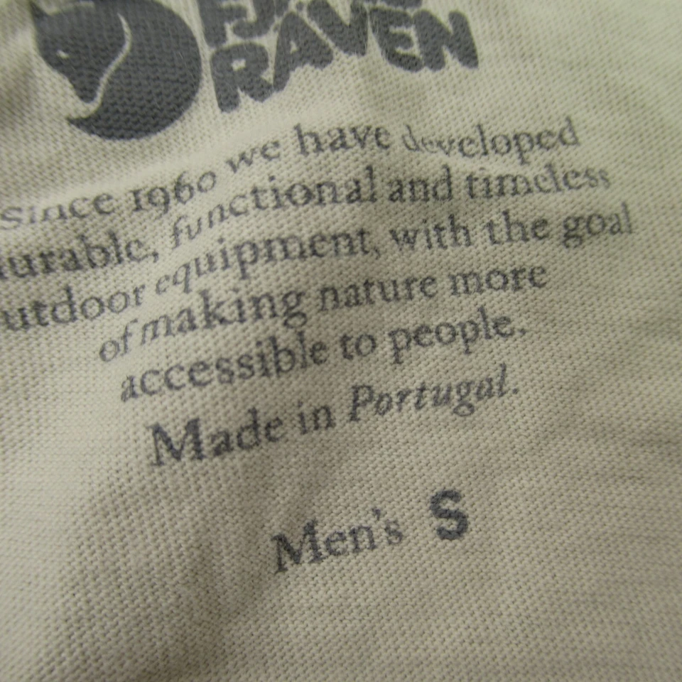 Camisa Fjall Raven Para Hombre Pequeña Manga Corta Cuello Redondo Exterior Ligera Marfil Foto 4 de 4