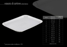 75 VASSOI CARTONE N°7 PIZZERIA PASTICCERIA MONOUSO  VASSOIO BIANCO M.ITALY *