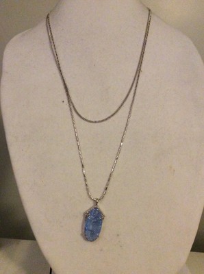 VINCE CAMUTO 'Iridescent Charm' Blue Pendant Silver-Tone